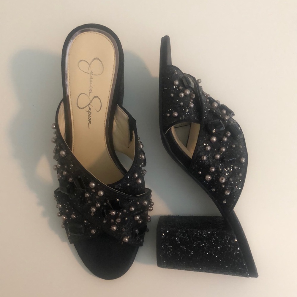 Jessica Simpson -glitter mules